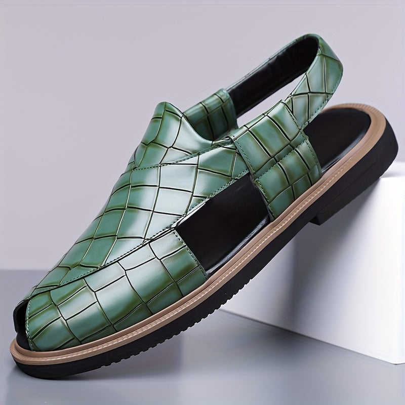 Malcolm Woven-Style Comfort Sandals – detail view