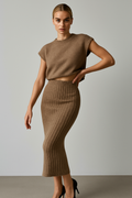 Maratea Rib Sleeveless Set – front view