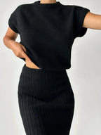 Maratea Rib Sleeveless Set – detail view