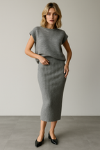 Maratea Rib Sleeveless Set – back view