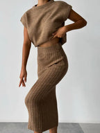 Maratea Rib Sleeveless Set – side view