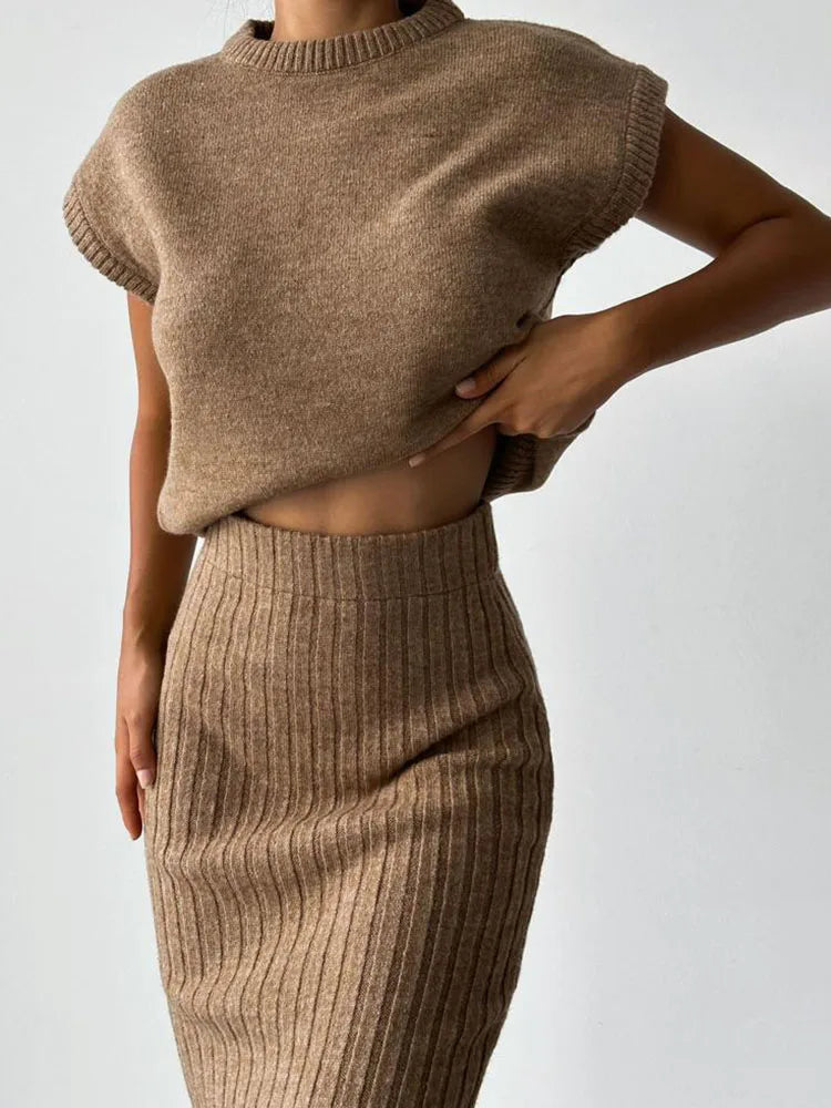 Maratea Rib Sleeveless Set – close-up