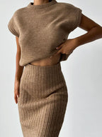 Maratea Rib Sleeveless Set – close-up