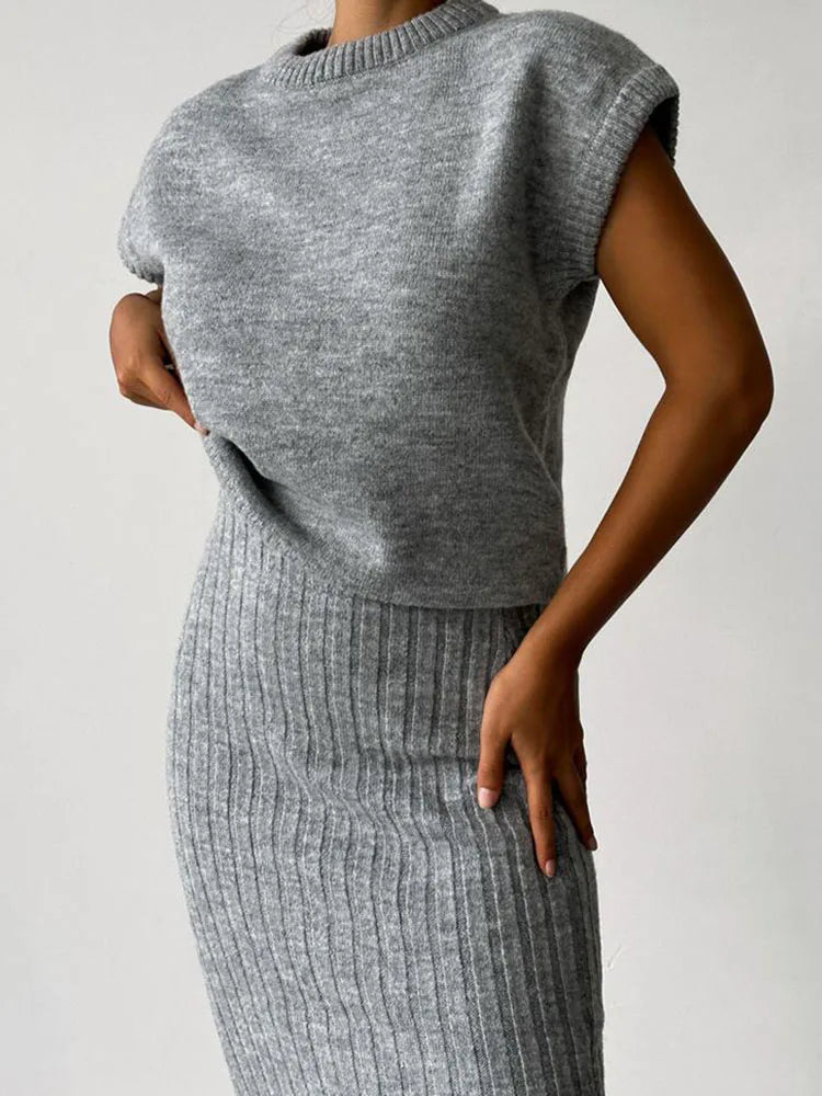 Maratea Rib Sleeveless Set – detail view