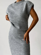 Maratea Rib Sleeveless Set – detail view