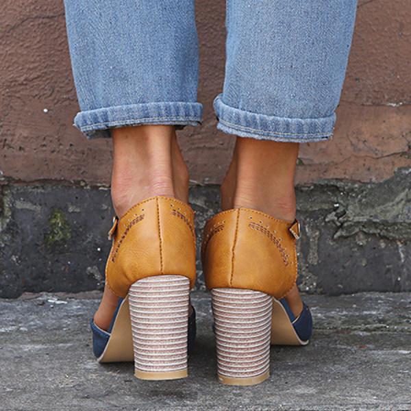 Marcella Timeless Block-Heel Mary Janes – back view