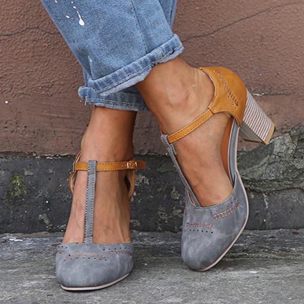 Marcella Timeless Block-Heel Mary Janes – styled view