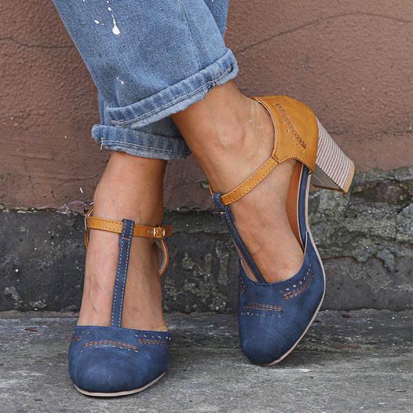 Marcella Timeless Block-Heel Mary Janes – styled view