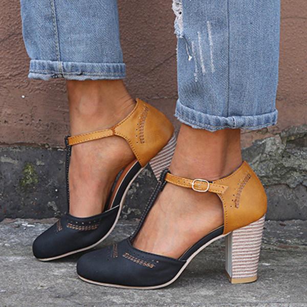 Marcella Timeless Block-Heel Mary Janes – styled view