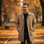 Marco coastal coat, outdoor lifestyle view