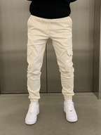 Marcus | Sleek Tie-Waist Cargo Pants – front view