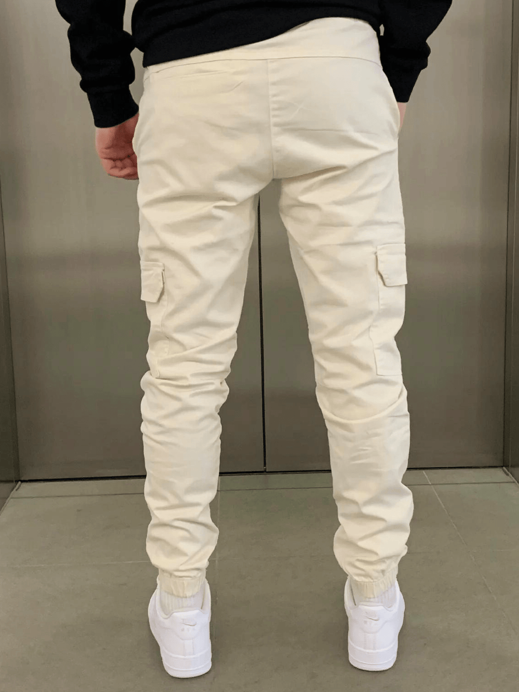 Marcus | Sleek Tie-Waist Cargo Pants – back view