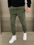 Marcus | Sleek Tie-Waist Cargo Pants – front view