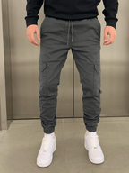 Marcus | Sleek Tie-Waist Cargo Pants – front view