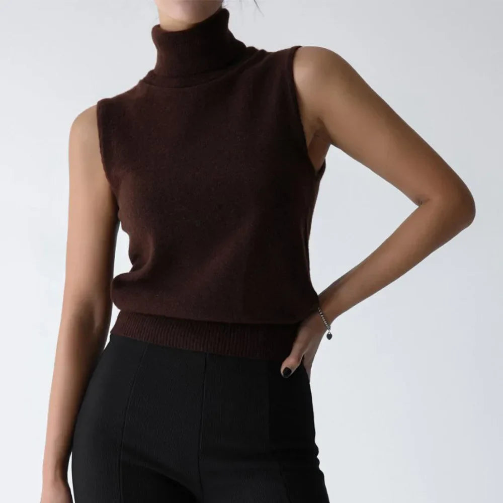 Marenton High-Neck Vest – back view