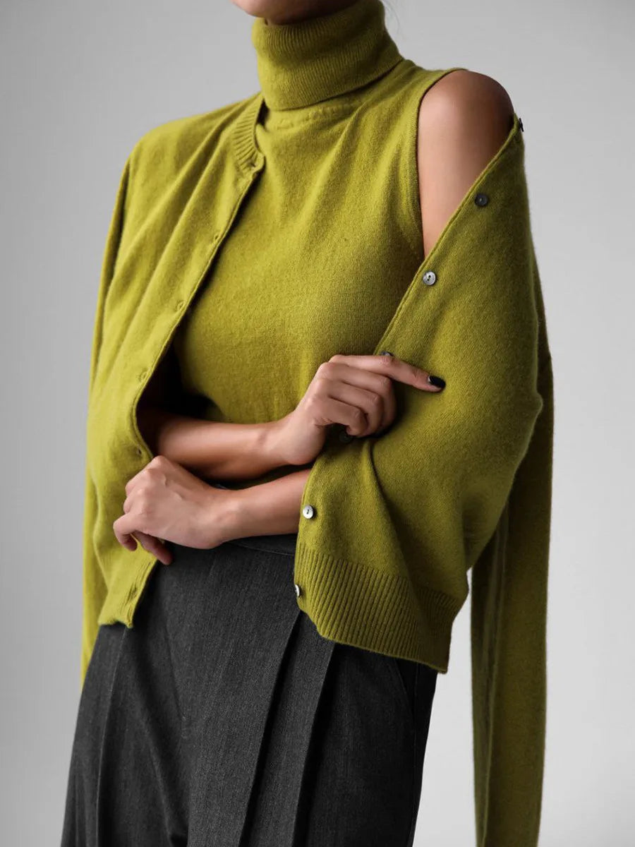 Marenton High-Neck Vest – styled view