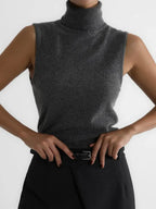 Marenton High-Neck Vest – close-up