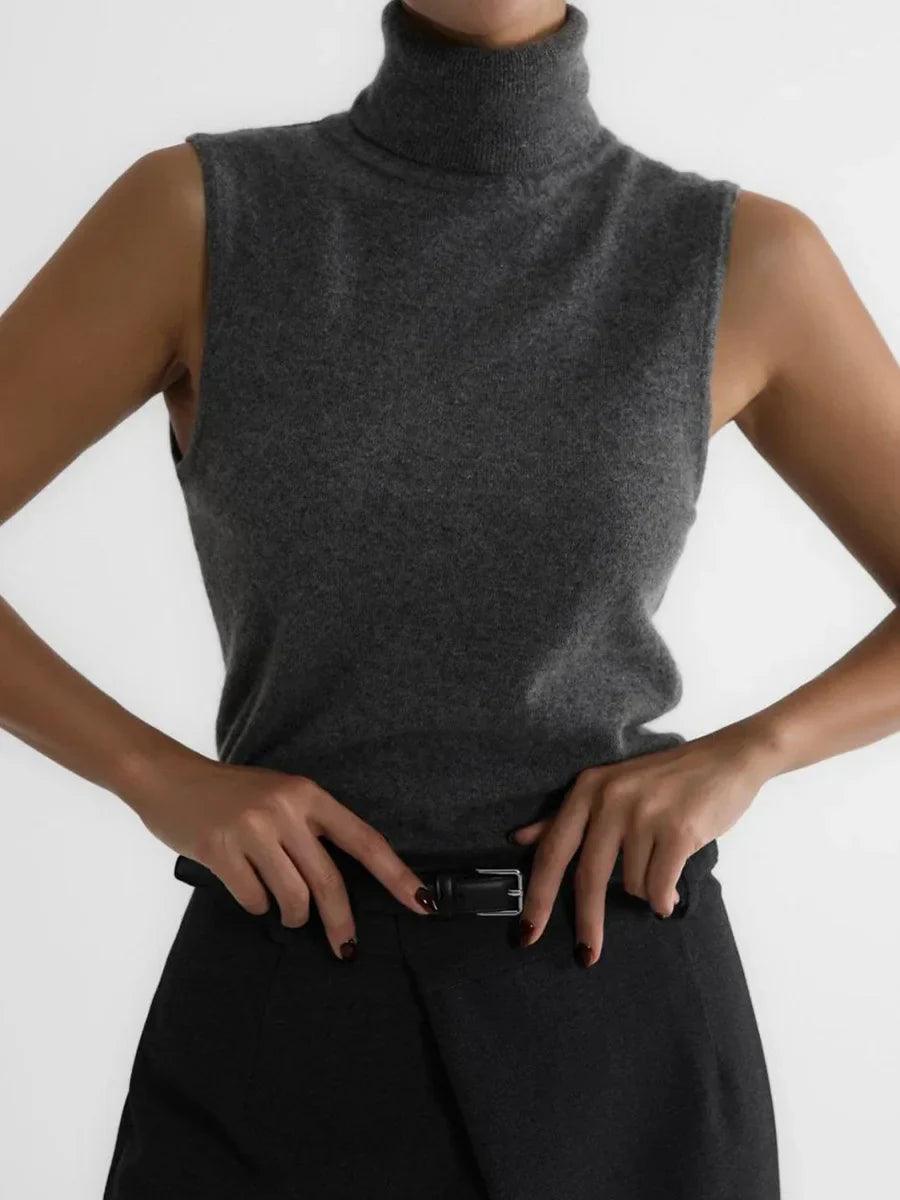 Marenton High-Neck Vest – close-up