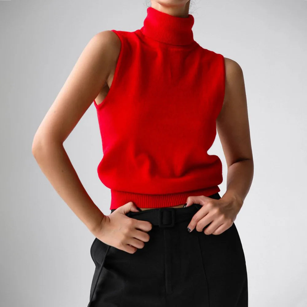 Marenton High-Neck Vest – detail view