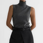 Marenton High-Neck Vest – styled view