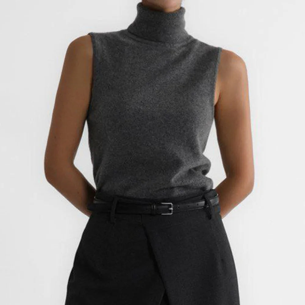 Marenton High-Neck Vest – styled view