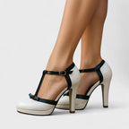 Marilyn Elegant T-Strap Heels – side view