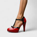 Marilyn Elegant T-Strap Heels – styled view