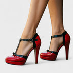 Marilyn Elegant T-Strap Heels – side view