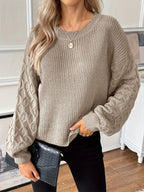 Mariska Diamond Knit Pullover – styled view