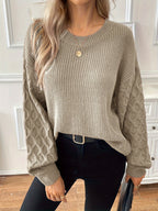 Mariska Diamond Knit Pullover – full length view