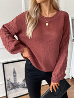 Mariska Diamond Knit Pullover – worn view
