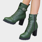 Marit Flared Heel Ankle Boots – side view