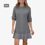 Marivessa Cable Sweater Dress – styled view