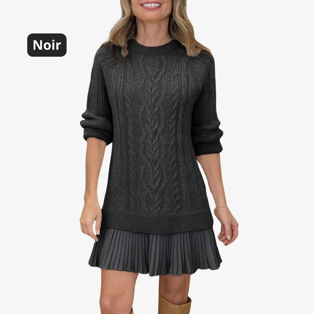 Marivessa Cable Sweater Dress – side view