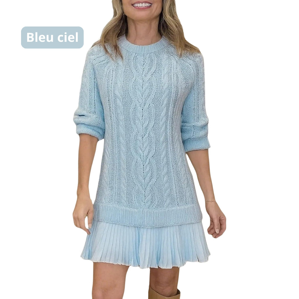 Marivessa warm cable sweater dress, alternate angle