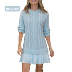 Marivessa warm cable sweater dress, alternate angle