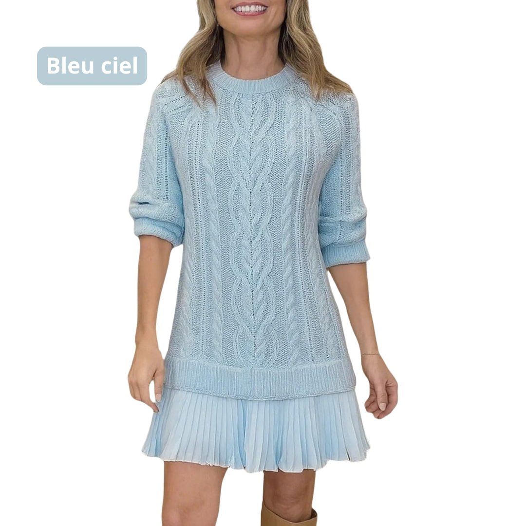 Marivessa warm cable sweater dress, alternate angle