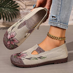 Marjana | Embroidered Slip-On Flats – side view