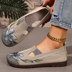 Marjana | Embroidered Slip-On Flats – side view