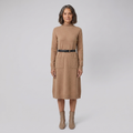 Marlowe | Wool-Blend Midi Knit Dress with Pockets by Vera Noir – front view