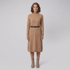 Marlowe | Wool-Blend Midi Knit Dress with Pockets by Vera Noir – front view