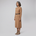 Marlowe | Wool-Blend Midi Knit Dress with Pockets by Vera Noir – side view