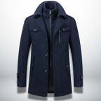 Mateus warm men's overcoat, front view