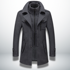 Mateus warm men's overcoat, styled view