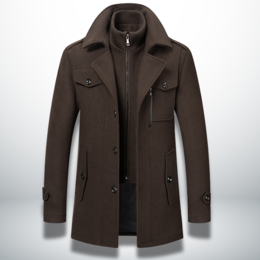 Mateus warm men's overcoat, side view