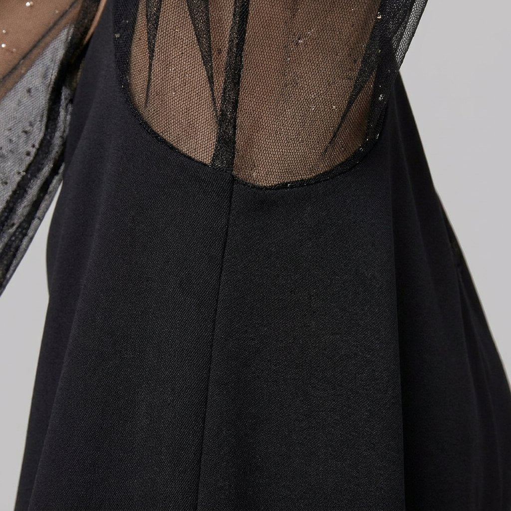 Matilda | Sheer Sleeve Evening Dress by Vera Noir – detail view of the sheer sleeve