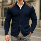 Matteo Men's Textured Knit Blazer Cardigan by Vera Noir – back view