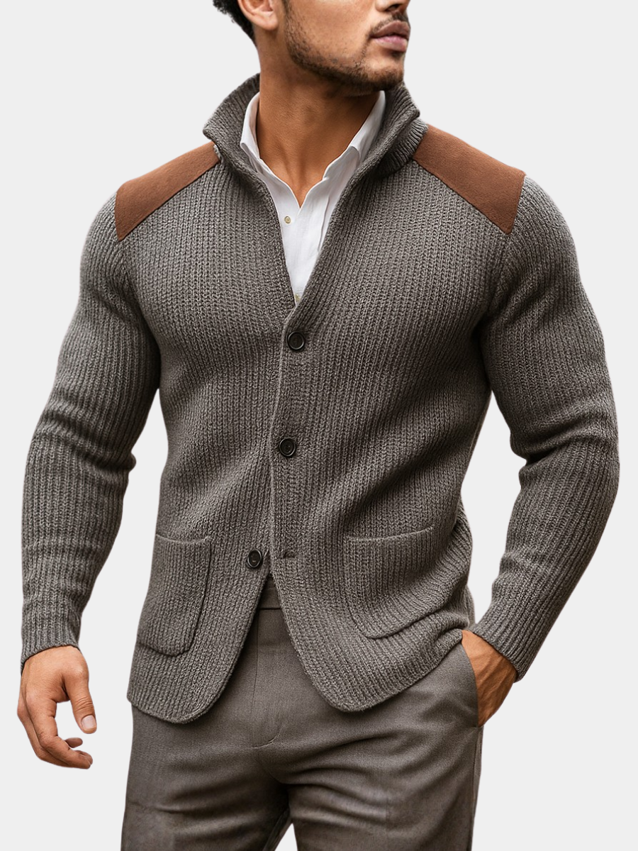 Matteo Men's Textured Knit Blazer Cardigan by Vera Noir – image 7