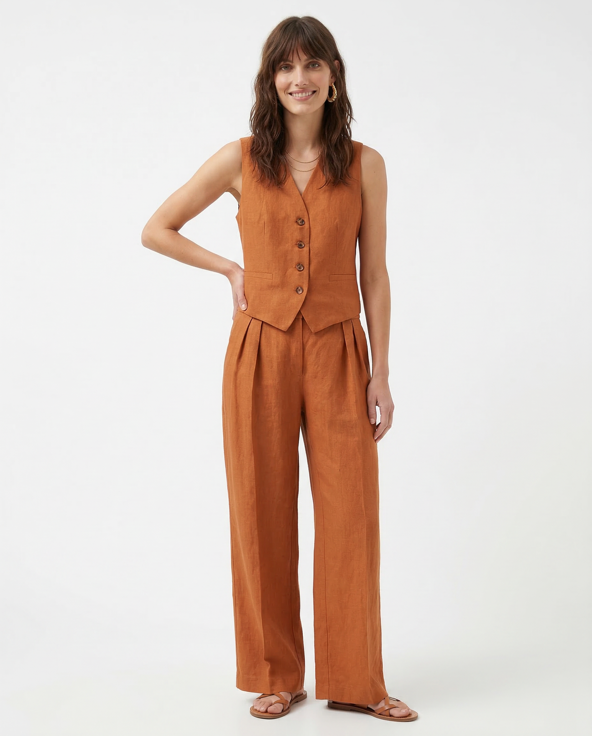Maverick Linen Trouser Set – front view