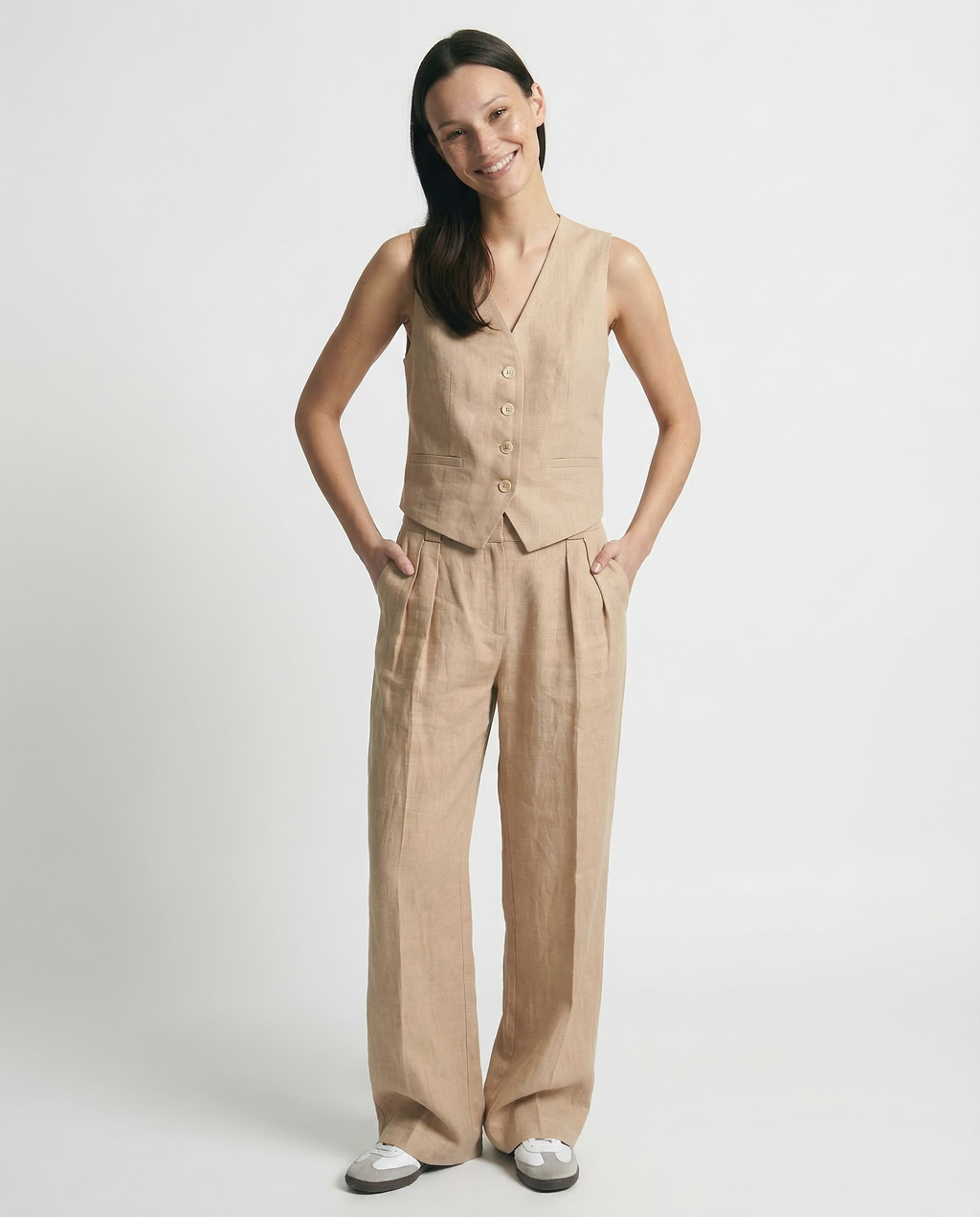 Maverick Linen Trouser Set – front view